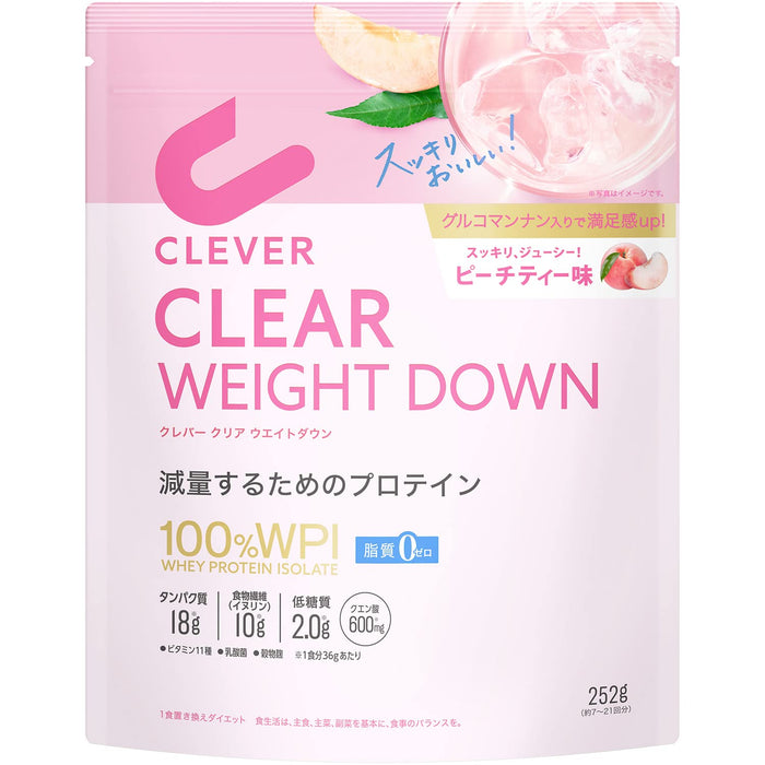 Clever Clear Wpi 100% Protein Peach Tea Flavor 252G | Zero Fat