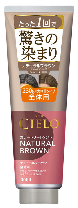 Cielo Natural Brown Color Treatment for Gray Hair 230g Whole Body Coverage