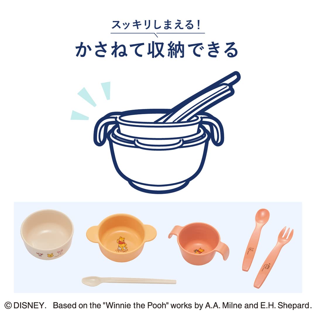 Combi Japan Baby Feeding Set Winnie The Pooh Edition Lightweight Durable