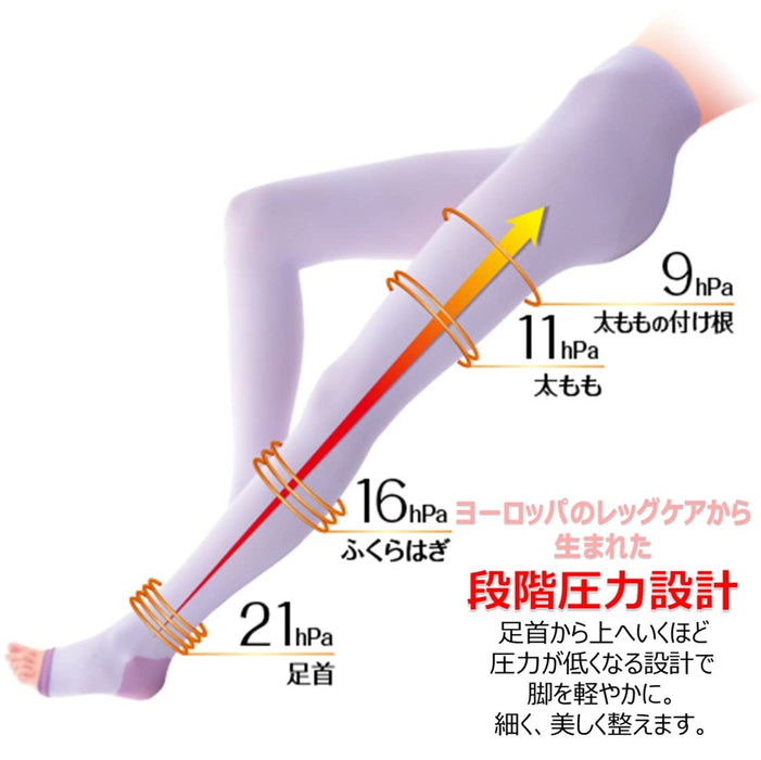 Slim Walk Compression Tights ML Lavender for Sleeping - Beautiful Legs & Buttocks