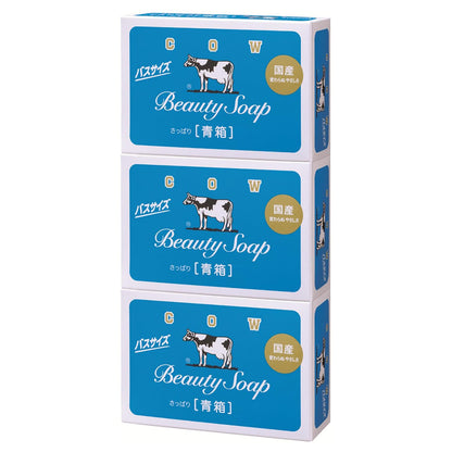 牛牌無添加藍盒沐浴皂3片裝，滋潤肌膚