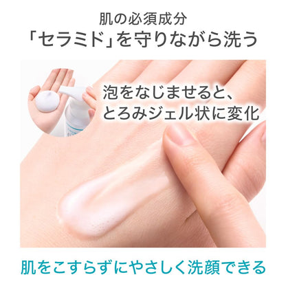 Curel Foam Gel Facial Cleanser with Dust Removal and 100% Lotion Ingredients