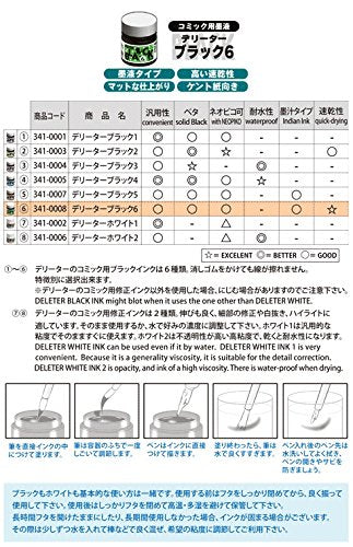 Deleter Ink Black-6 Fast Drying Waterproof Drawing Ink