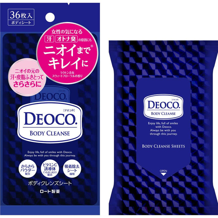 Deoco Body Cleanse Sheet - 36 Sheets for Refreshing Skin Care