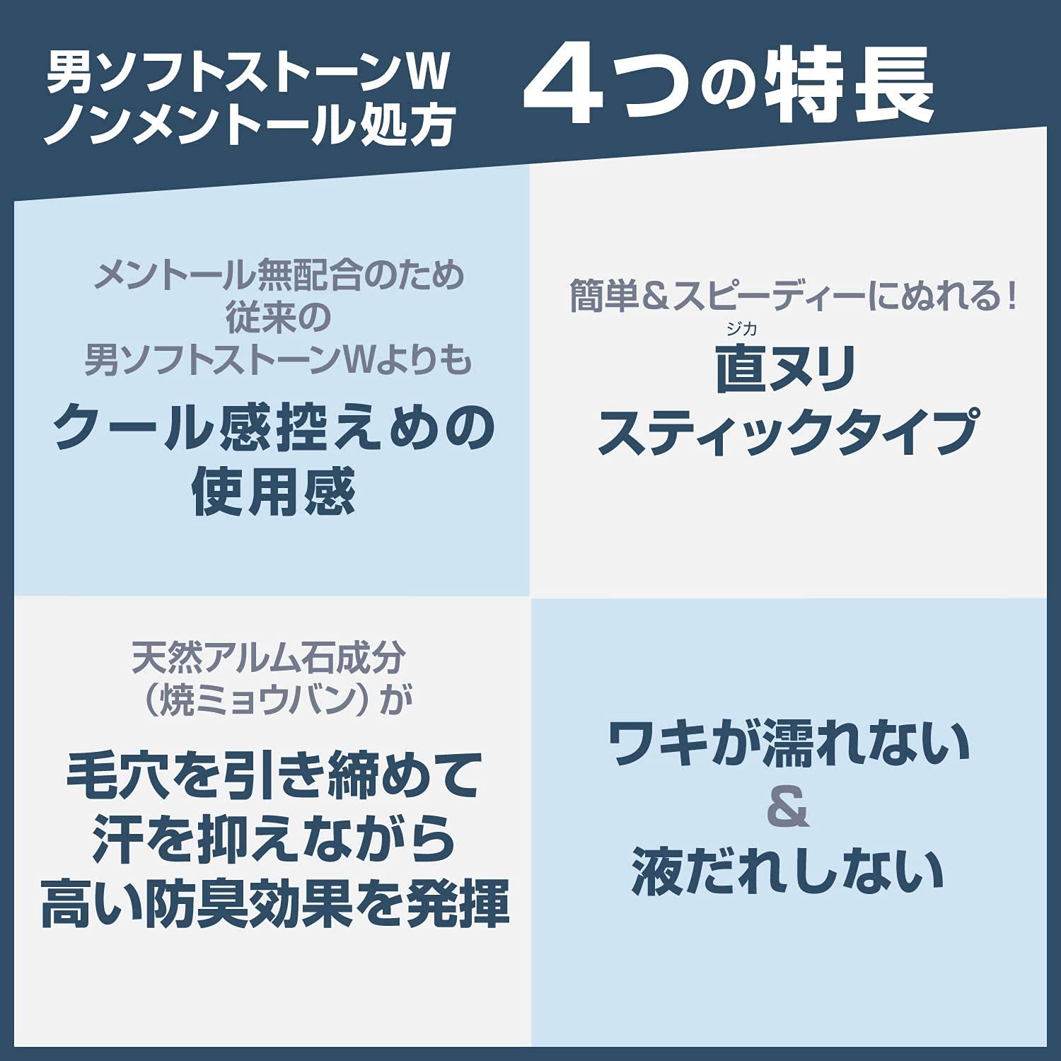 Deonatulle Men’s Soft Stone W Non-Menthol Antiperspirant Stick 20G