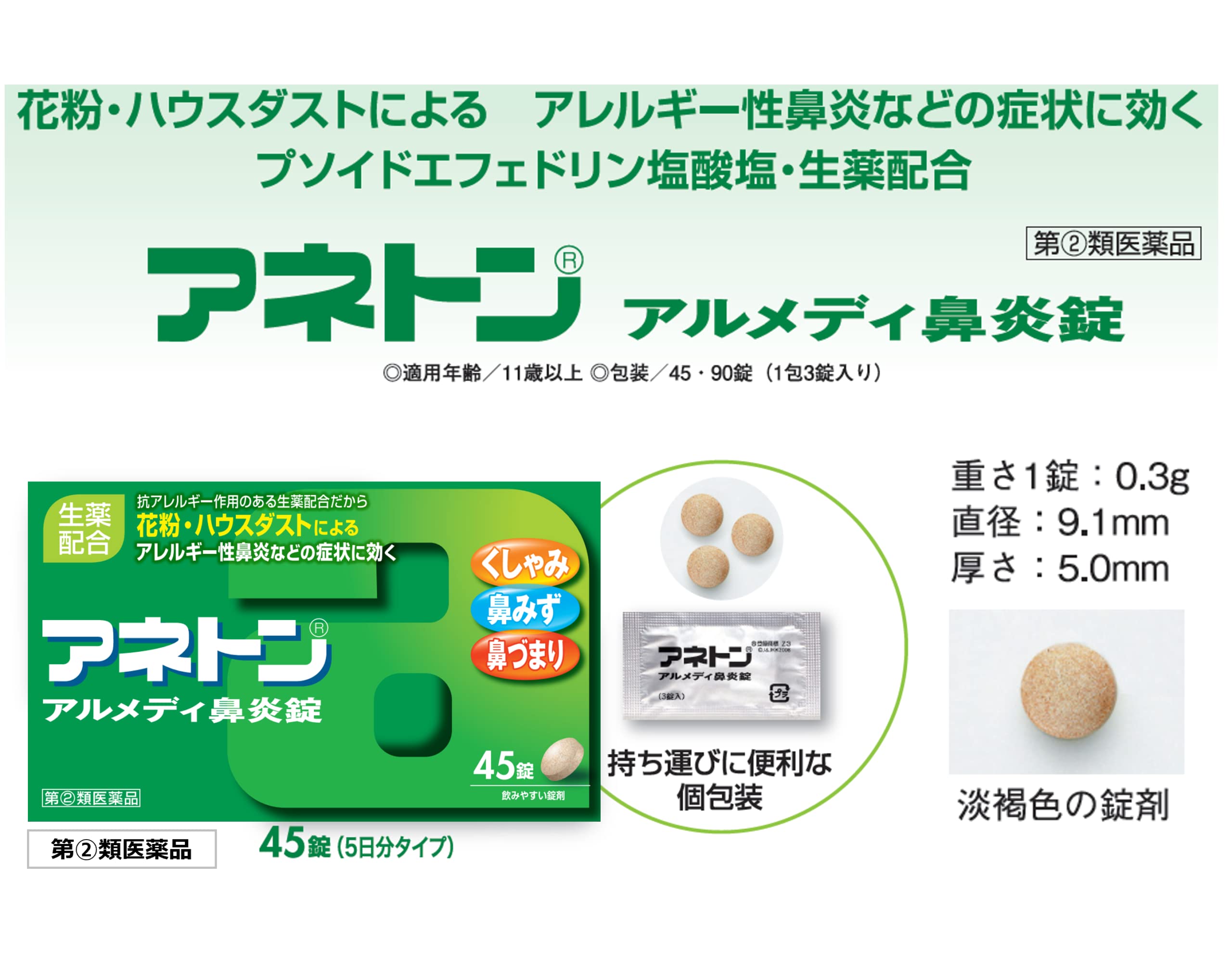 Alinamin Aneton Almedi 45 Rhinitis Tablets | Effective Relief for Allergies