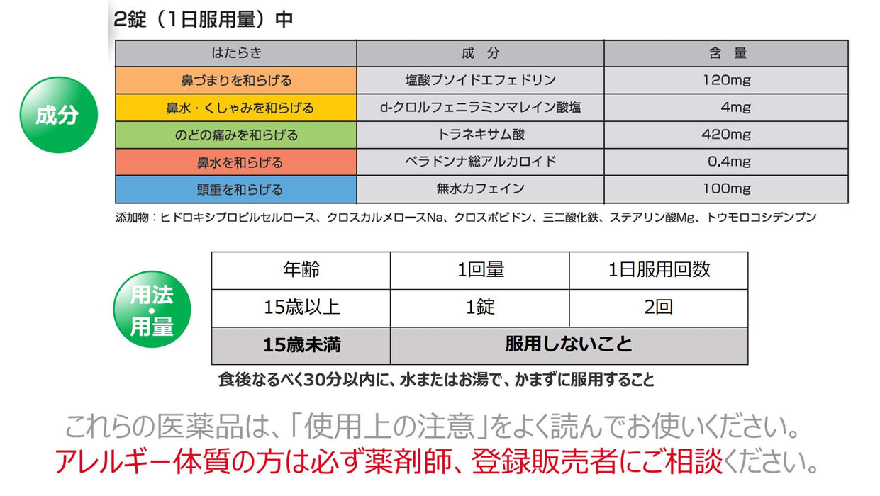 Benza 鼻炎药 A - 每日两次缓解 - 12 片