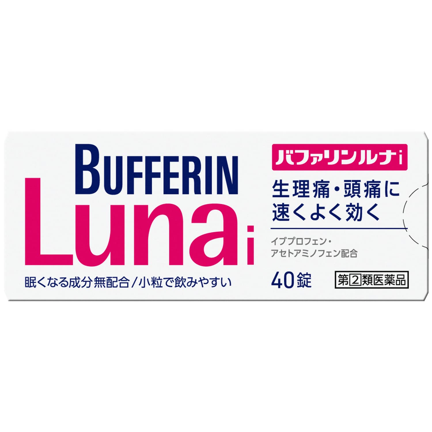 Lion Bufferin Luna I Pain Relief Tablets 40 Count - Fast-Acting Drug