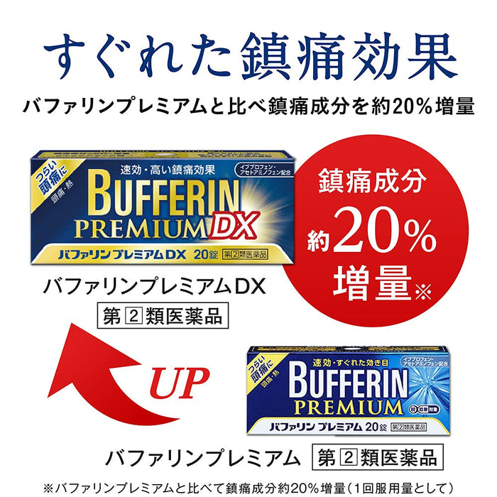 Lion Bufferin Premium Dx 20 Tablets - Fast Pain Relief | Category 2