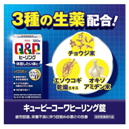 Kewpie Kowa Healing Tablets 120ct - Effective Relief for Various Symptoms