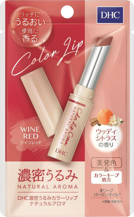 Dhc Rich Moisture Color Lip Balm in Natural Aroma Wine Red