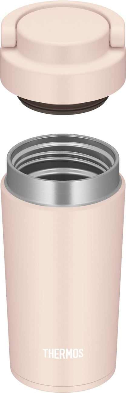 Thermos Jov-320 Bep Vacuum Insulated 320ml Water Bottle with Carry Handle Beige Pink