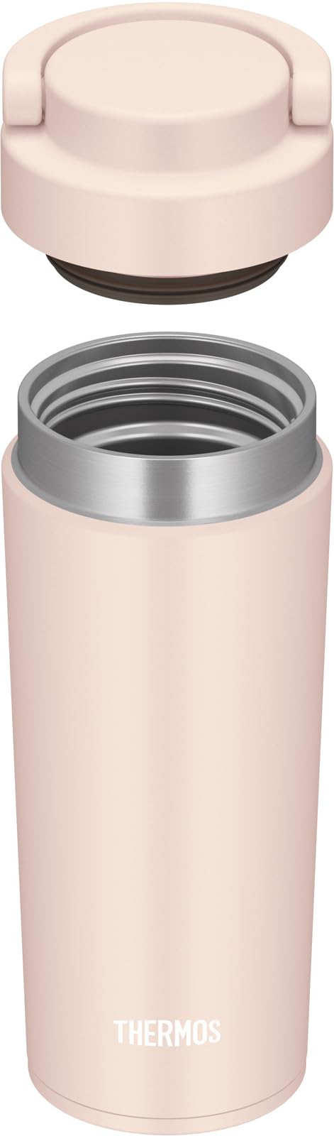 Thermos Jov-420 Bep 420ml Vacuum Insulated Water Bottle Beige Pink with Carry Handle Dishwasher Safe Model