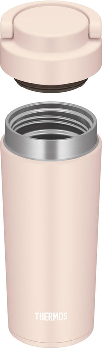 Thermos Jov-420 Bep 420ml Vacuum Insulated Water Bottle Beige Pink with Carry Handle Dishwasher Safe Model