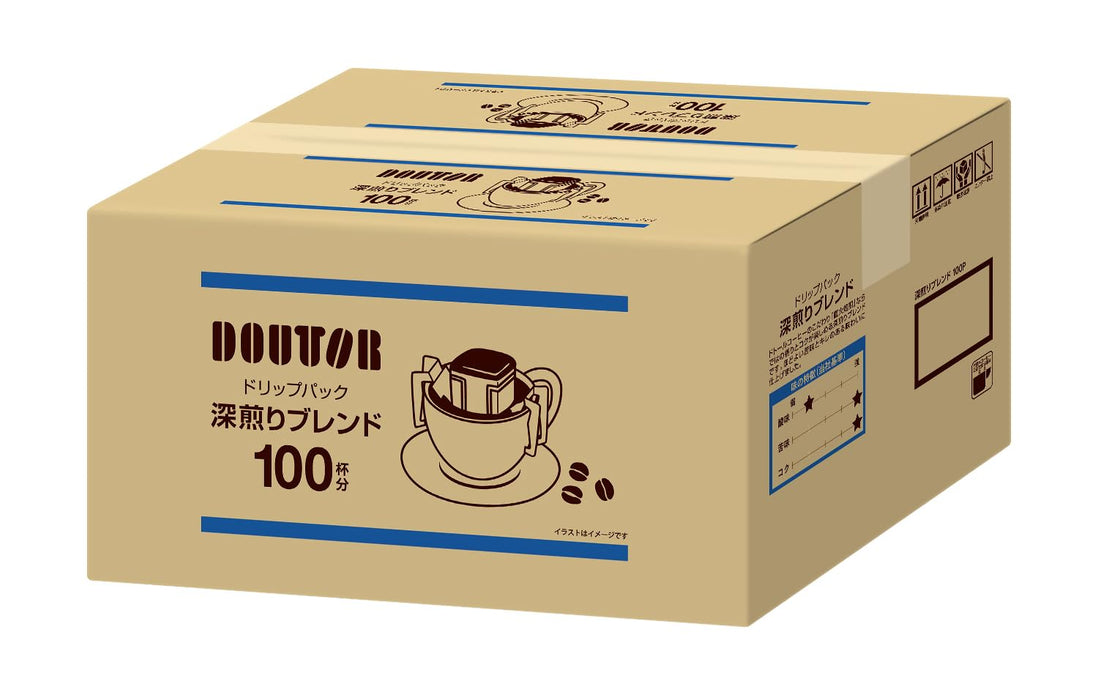 Doutor Coffee Drip Pack Dark Roast Blend 100 Bags Premium Brew