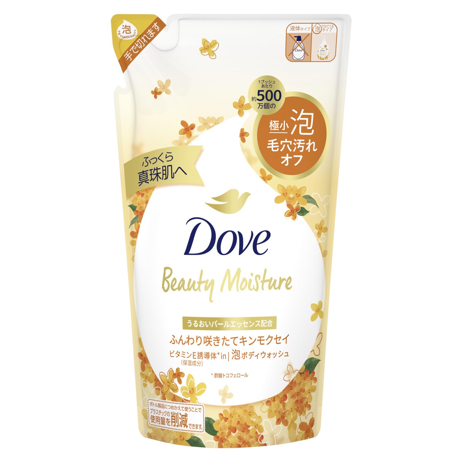 Dove Kinmokusei Foam Body Wash Refill 430G Gentle Cleanser
