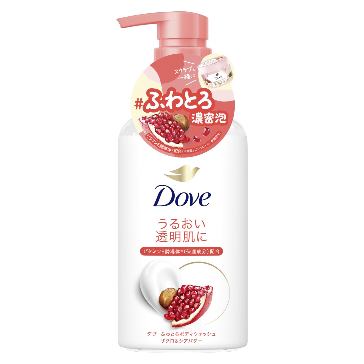 Dove Fluffy Body Wash with Pomegranate Shea Butter 450g