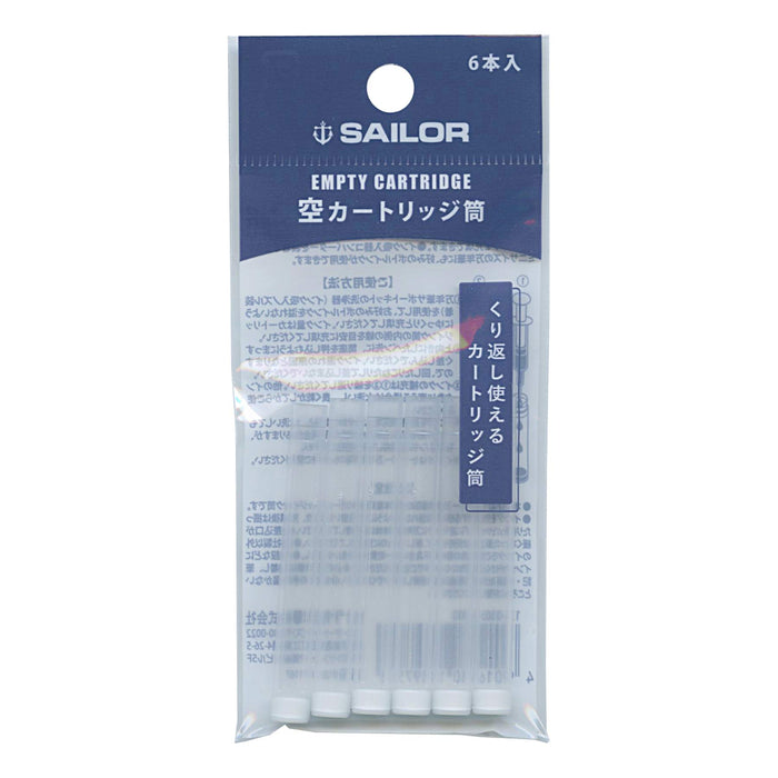 Sailor Fountain Pen 6-Piece Empty Cartridge Tube Set Model 13-0303-000