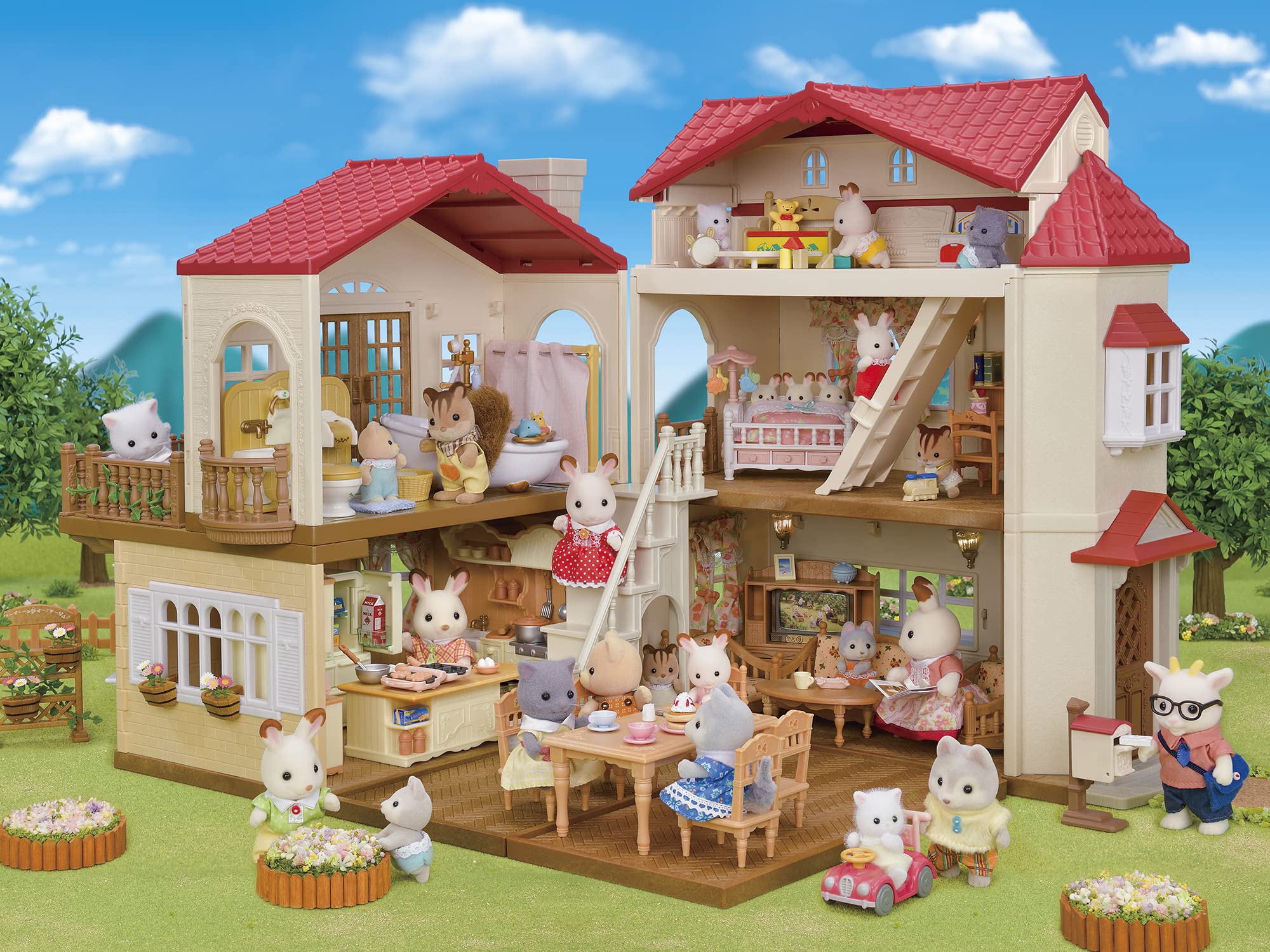 Epoch Sylvanian Families Big Red Roof House Her51