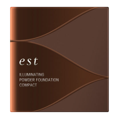 Est Illuminating Powder Foundation Compact Brown - Radiant Finish Makeup