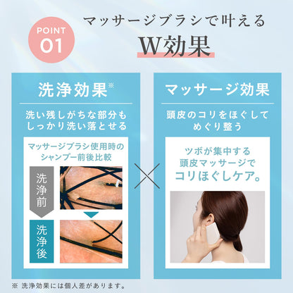 Etvos Relaxing Massage Brush Lime - Scalp and Shampoo Head Massage Tool