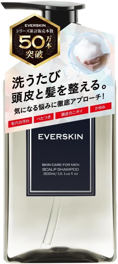 Everskin Rich Foam Scalp Shampoo for Men Hair Growth 300ml Japan Made
