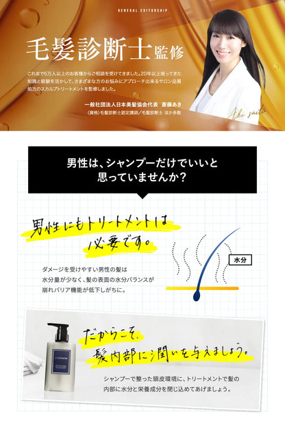 Everskin Men's Organic Scalp Conditioner and Hair Growth Treatment 300mL