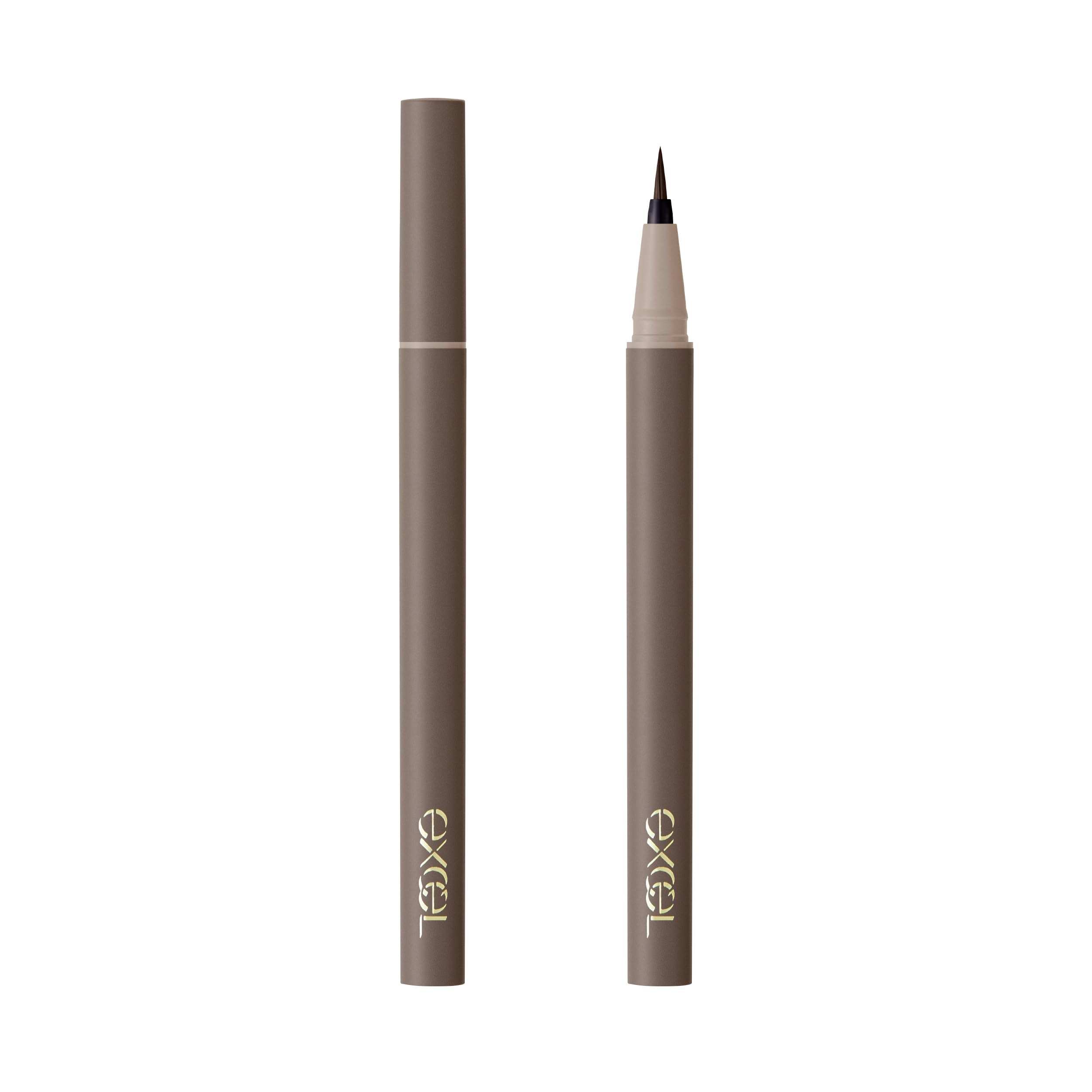 Excel Mellow Shade Liquid Liner ML02 Mocha Greige Long-Lasting Eyeliner
