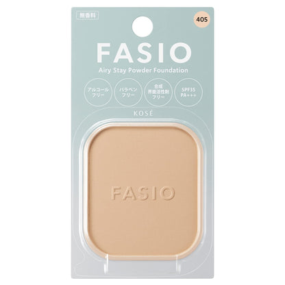 Fasio Airy Stay Powder Foundation 405 Light Ocher 10G Long-lasting Coverage