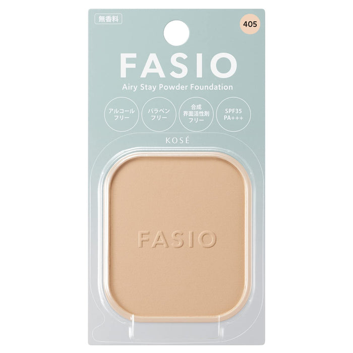 Fasio Airy Stay Powder Foundation 405 Light Ocher 10G Long-lasting Coverage