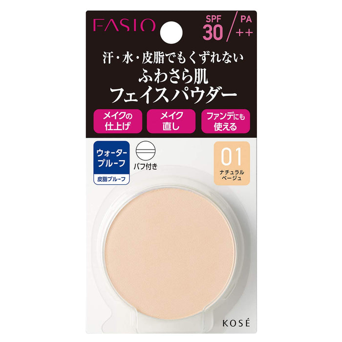 Fasio Lasting Face Powder WP 01 Natural Beige Refill 5.5G Long-Lasting Makeup