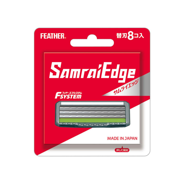 Feather F-System Samurai Edge Razor Refill Blades 8 Pack Cartridges