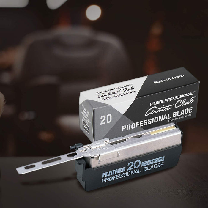 Feather Professional Razor Blades PB-20 20 Pack High-Quality Shaving Blades