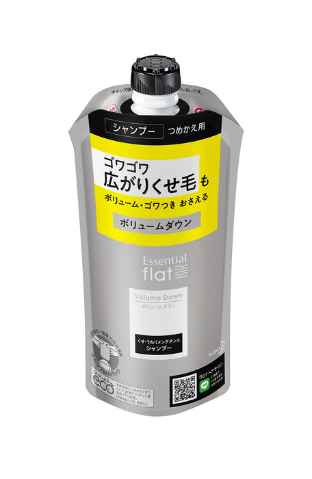 Flat Essential 豐盈洗髮精適用於捲髮和直髮 340 毫升補充裝