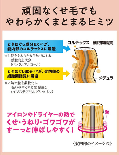 Flat Essential Serum Ex 120ml - Loosens Stubborn Frizz & Wavy Hair Floral Scent