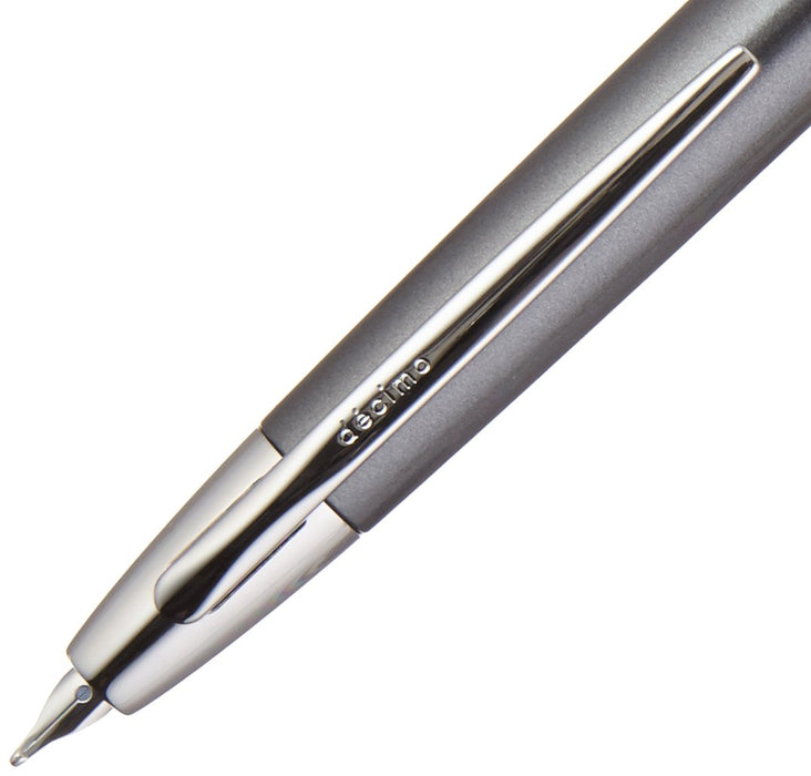 Pilot Decimo Fountain Pen Bold Point Capless Design with Dark Gray Mica Shaft