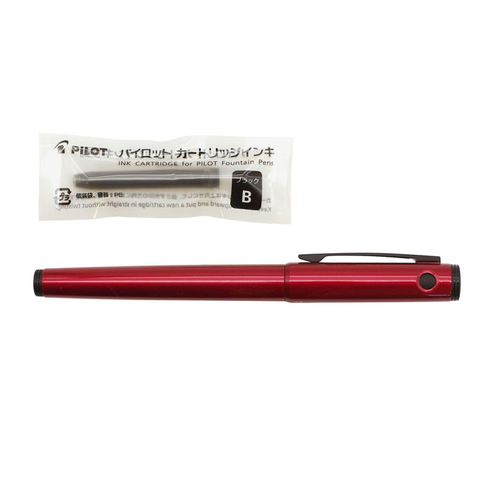 Pilot Active Red Lightive Fountain Pen Lightweight Body Stylish Simple Design Medium Point