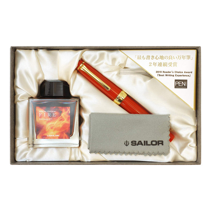 Sailor 钢笔专业装备金火中号笔尖原装墨水 10330147