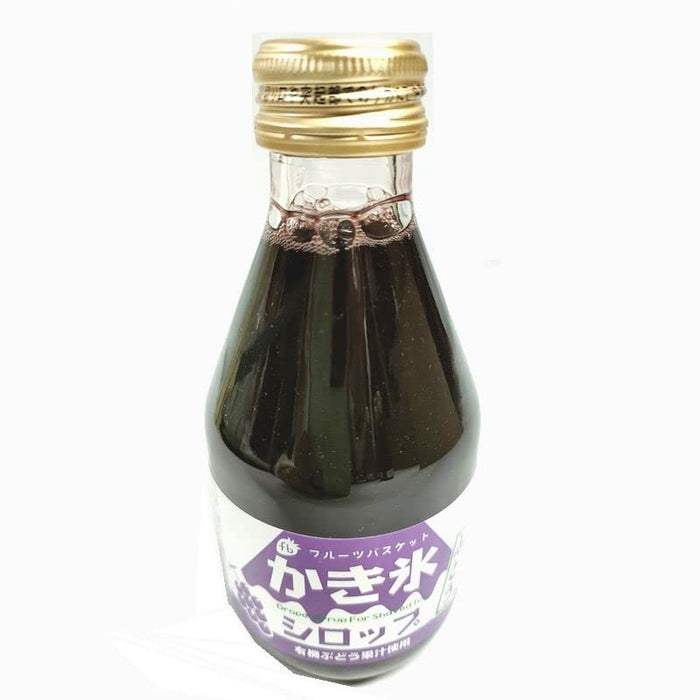 Fruit Basket Organic Grape Shaved Ice Syrup 180Ml - Refreshing Kakigori Flavor