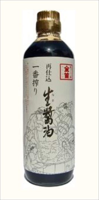 Fueki Soy Sauce Kinbue Saishikomi Japanese Raw Shoyu 600Ml