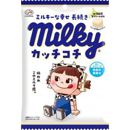 Fujiya Milky Kachi Kochi Hard Milk Candy 72G Bag - Sweet Creamy Treat