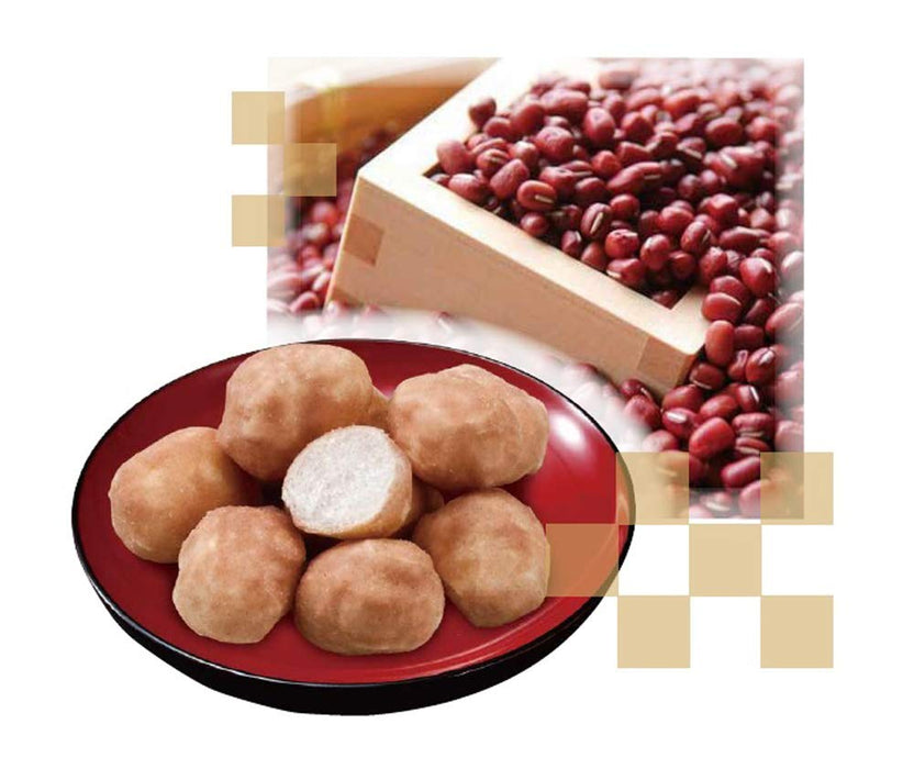 Echigo Seika Funwari Meijin Azuki Red Bean Mochi Puffs 60G Pack of 6