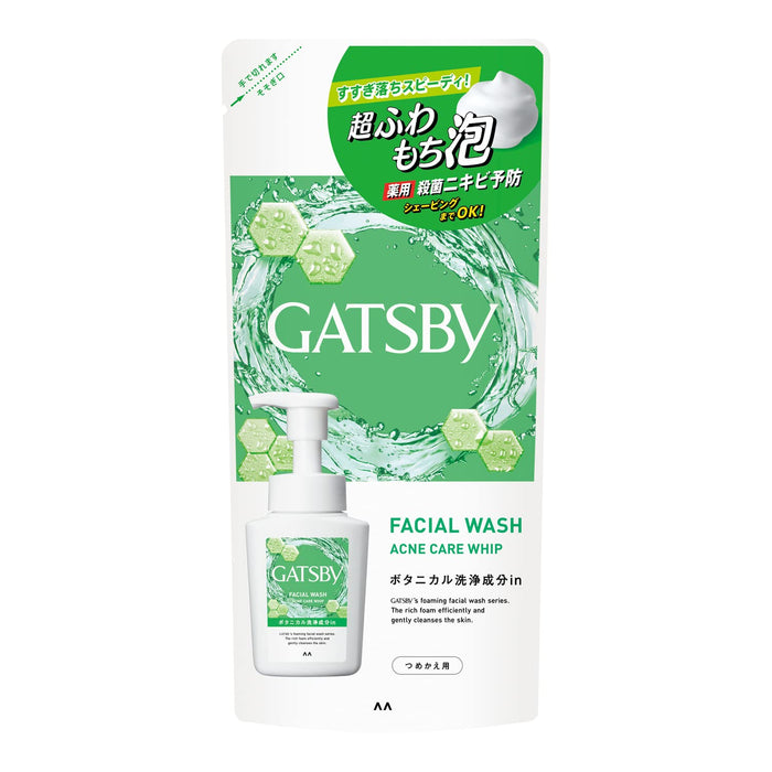 Gatsby Men&#39;s Acne Care Facial Wash Refill - Whip Foam for Clear Skin