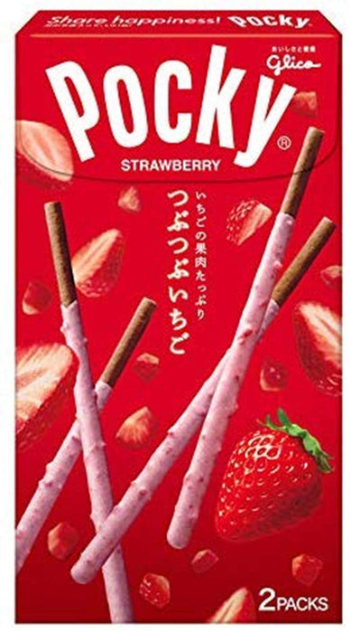 Pocky Strawberry Double Coated Cocoa Sticks Pack of 3 - Glico Brand