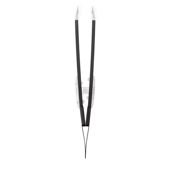 Green Bell Stainless Steel Slanted Tweezers for Precision Hair Removal