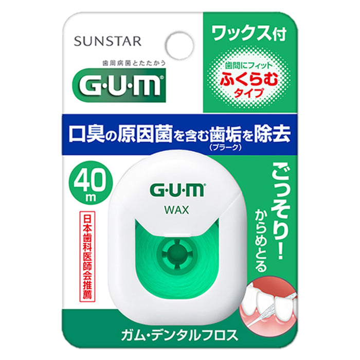 Gum Dental Floss Waxed Expandable 40M for Interdental Care