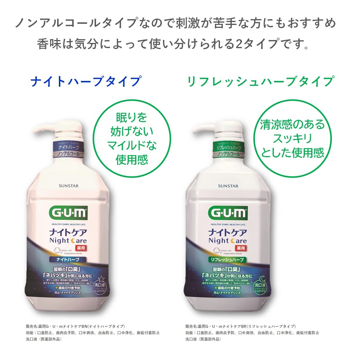 Gum Gum Dental Rinse Night Care Night Herb 900ml - Nighttime Oral Hygiene