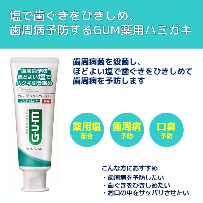 Gum Medicinal Salt Toothpaste Salty Mint 150G Standing Type