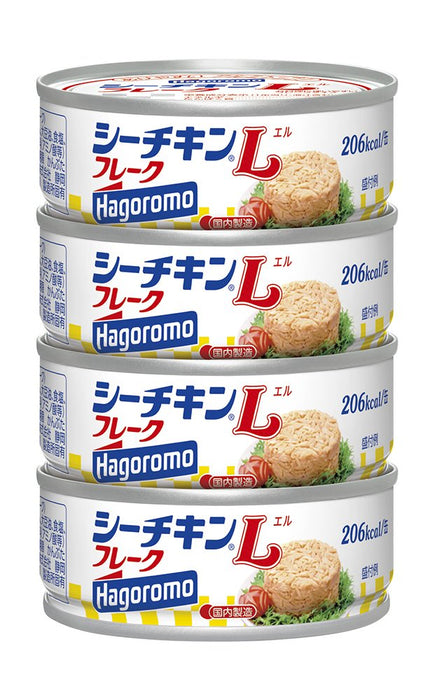 Hagoromo Sea Chicken L Canned Tuna Flakes 70G Pack of 4 Cans