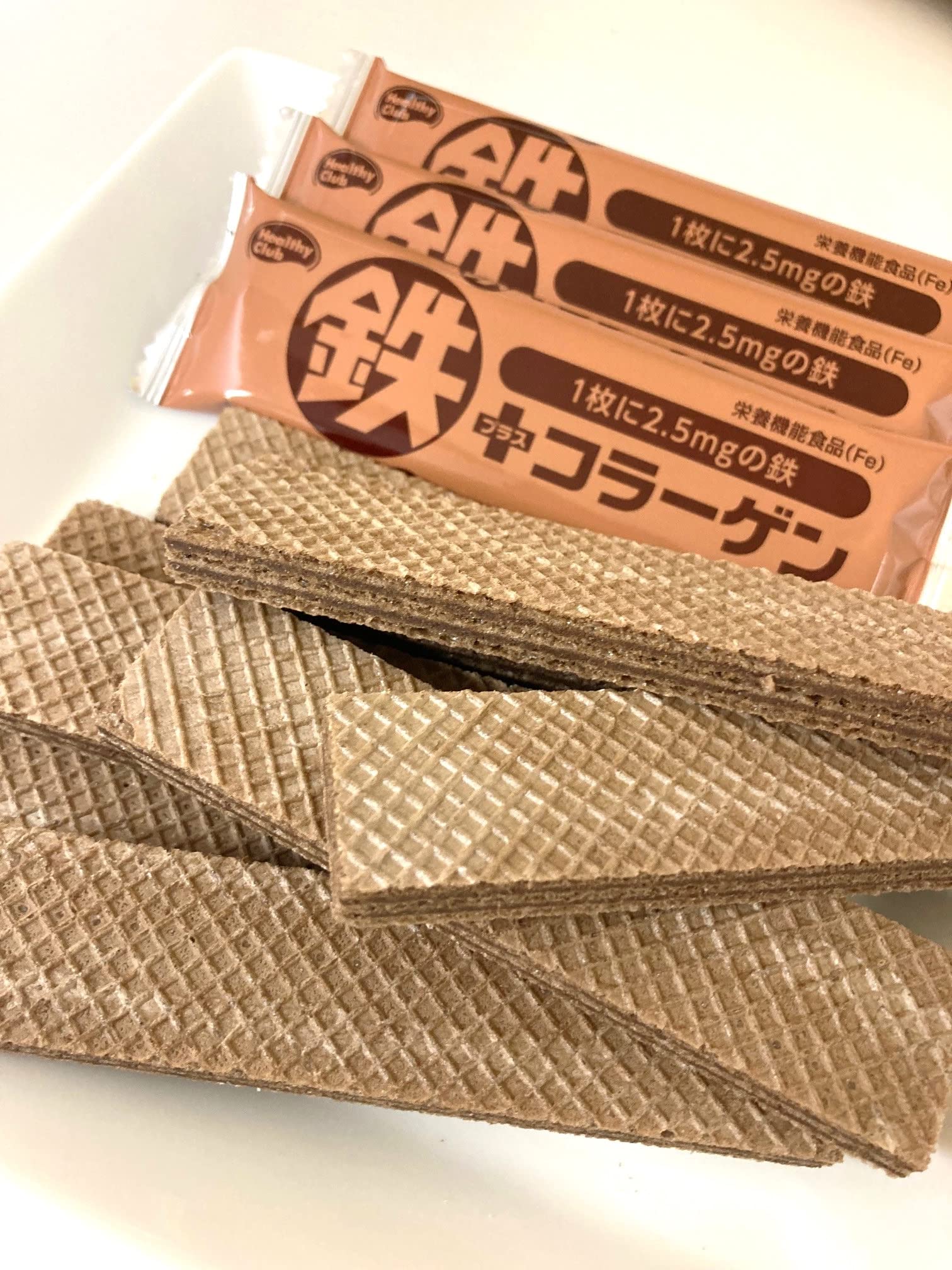 Hamada Confect Iron Plus Collagen Wafers 36 Pieces Boosts Health